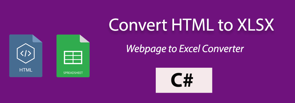 HTML إلى XLSX C#