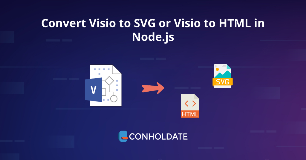 تحويل Visio إلى SVG أو Visio إلى HTML في Node.js