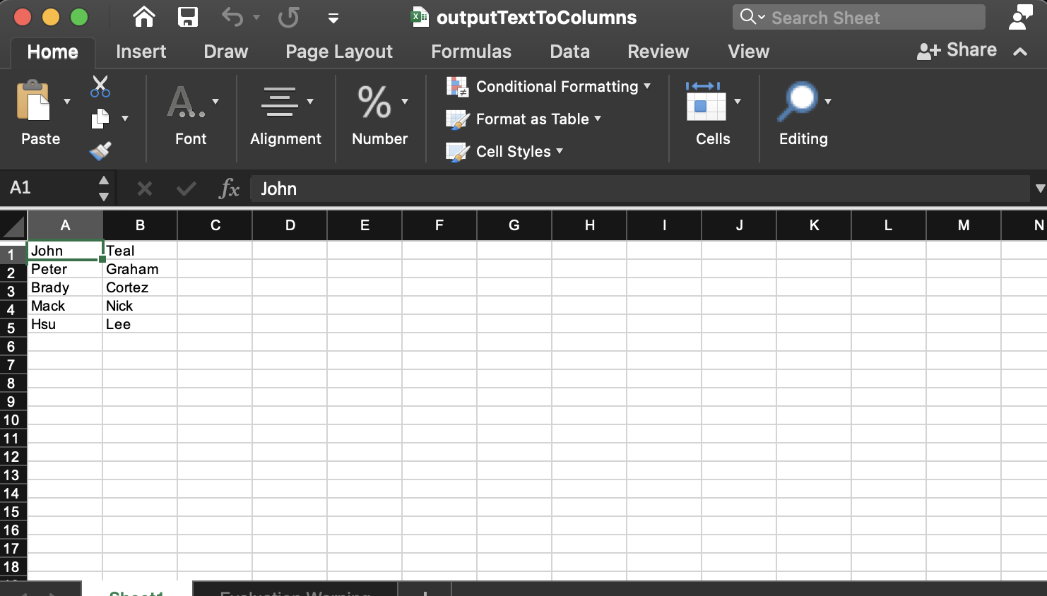 Write List To Excel File C