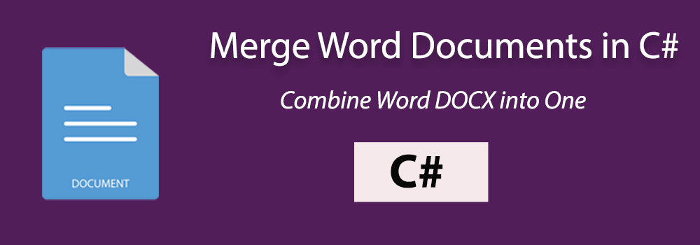 دمج مستندات Word One DOCX PDF C#