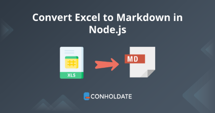 Konvertieren Sie Excel in Node.js in Markdown