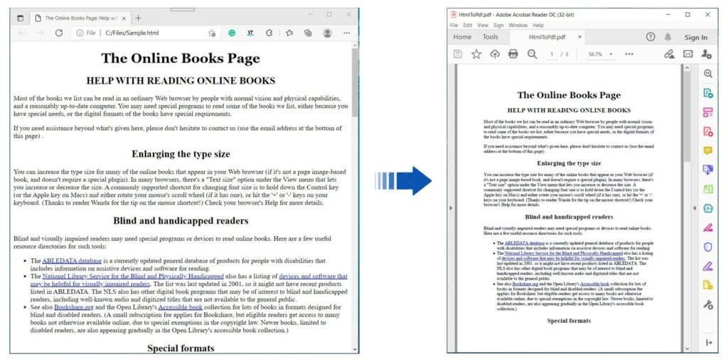 Konvertieren Sie HTML mit Java in PDF