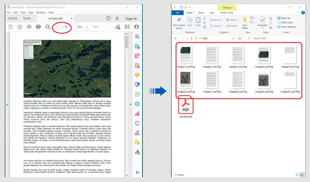 Konvertieren Sie PDF in PNG-Bilder mit C#
