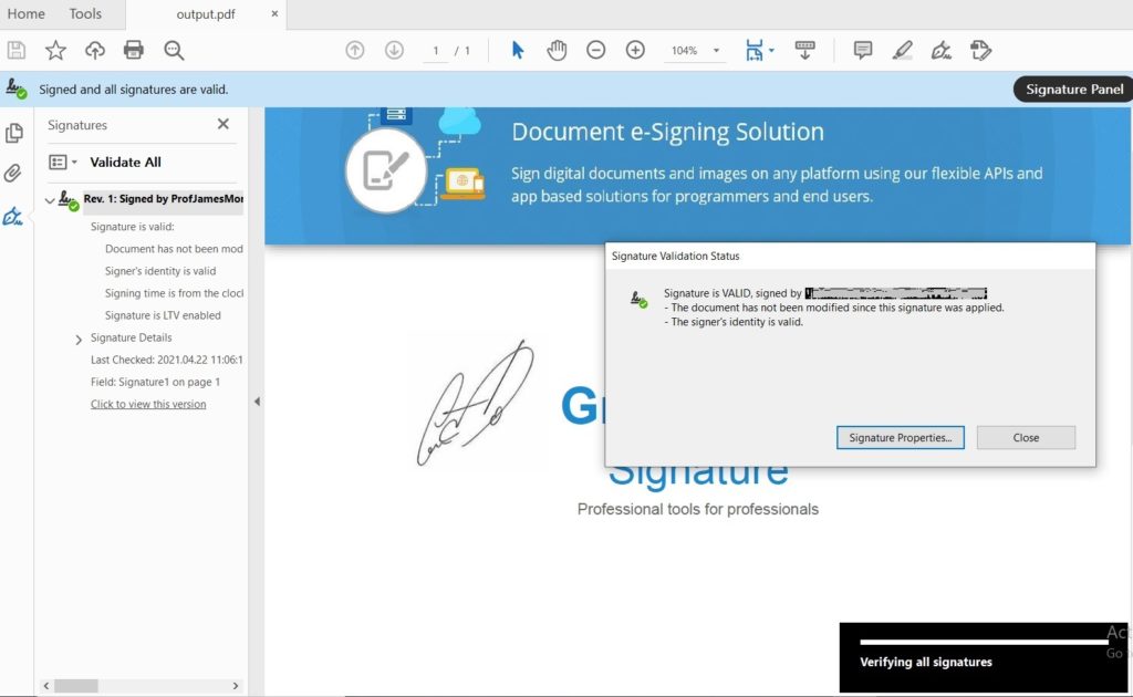 PDF-Dokument mit digitalem Zertifikat unter Verwendung von Java signieren