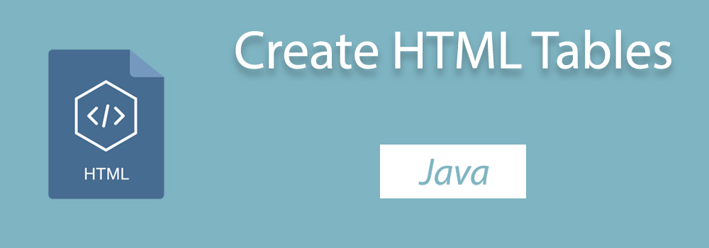 Crear tabla HTML Java