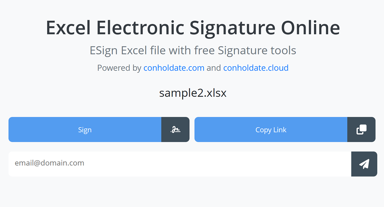 Aplicación gratuita de Excel Signature