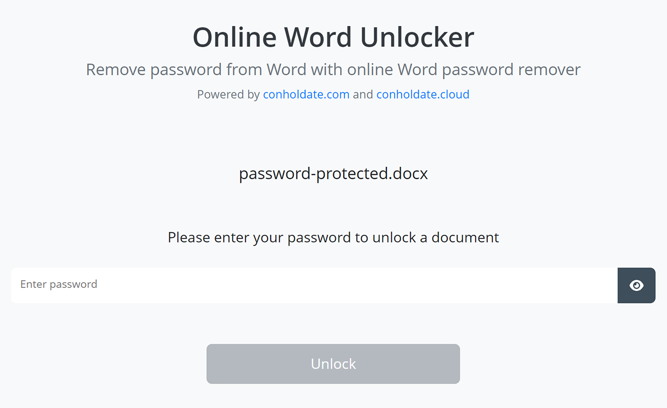 Free DOCX Password Cleaner