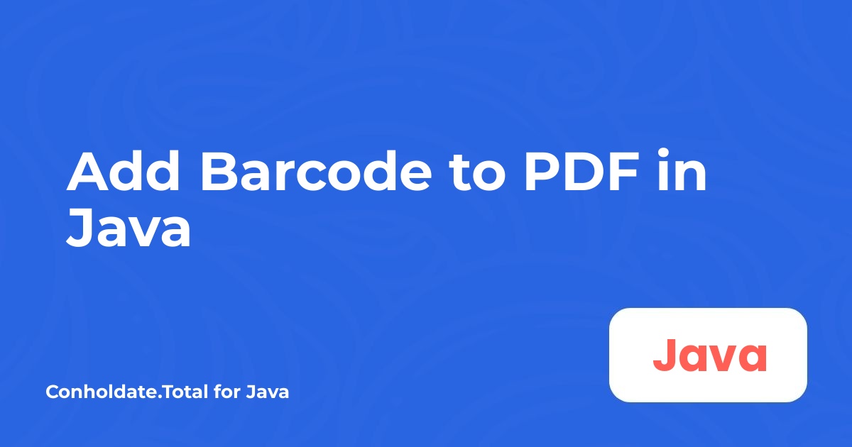 Ajouter un code-barres à un PDF en Java