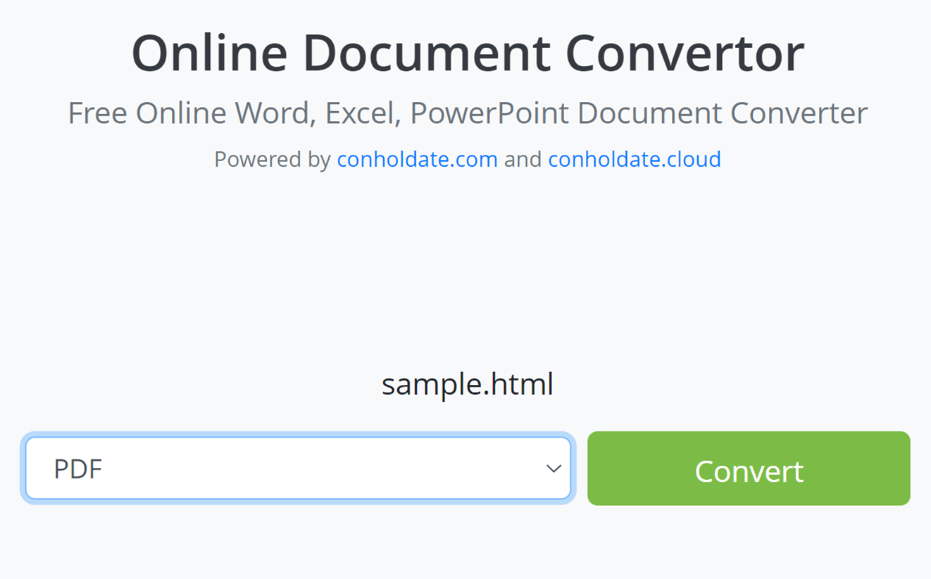 Convertir HTML en PDF en ligne