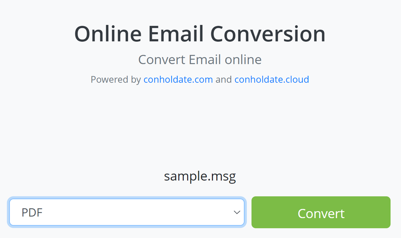 Convertisseur en ligne MSG en PDF