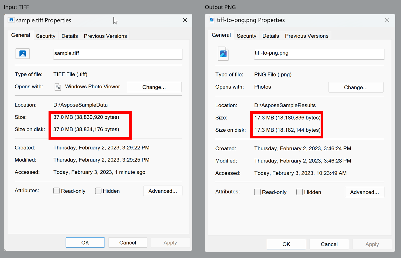 Conversione da TIFF a PNG: Confronto delle Dimensioni