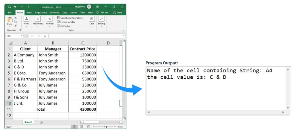 Cerca con l'espressione regolare in Excel usando Java
