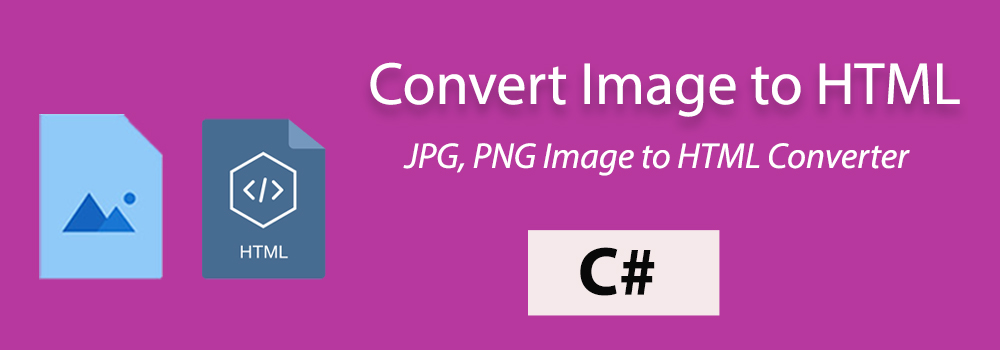 JPG PNG 画像を HTML C# に変換する