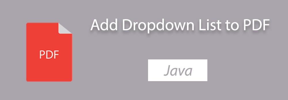PDF Java의 드롭다운 목록