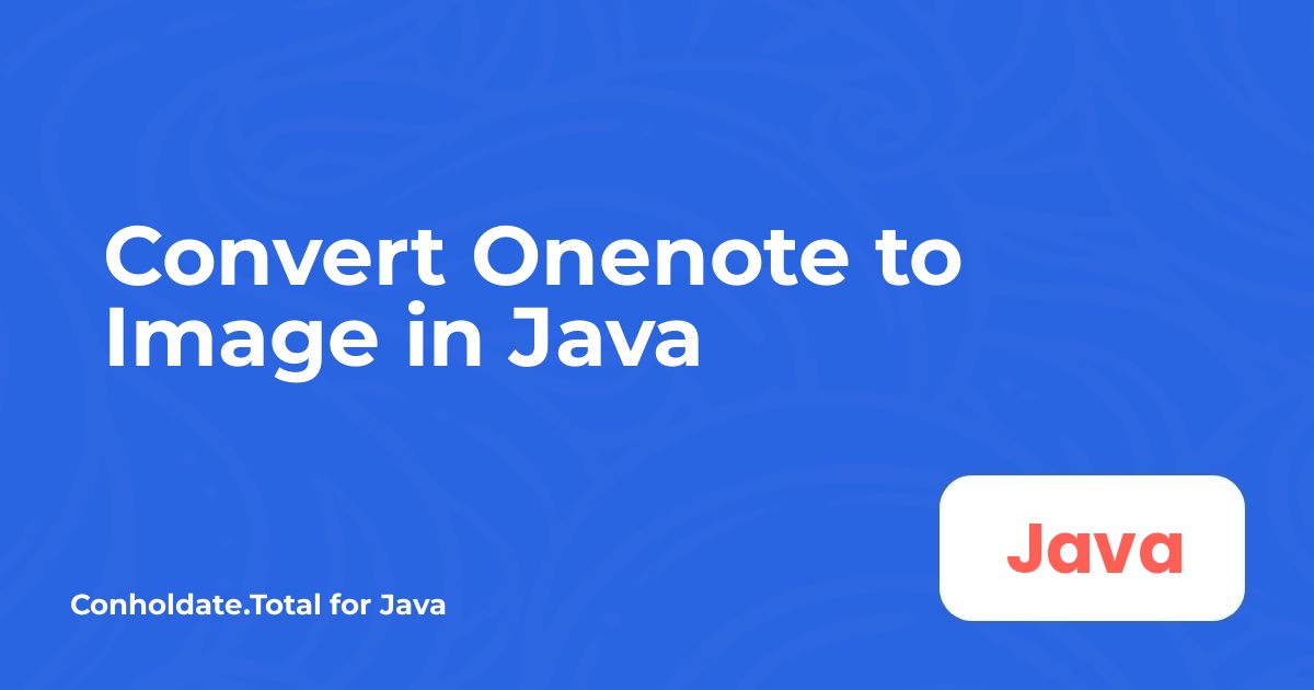Java에서 Onenote를 이미지로 변환