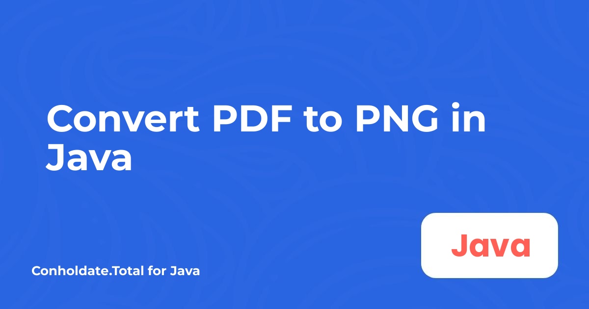 Java에서 PDF를 PNG로 변환