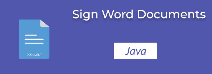 Java에서 Word 문서 서명 | DOCX에 디지털 서명 추가