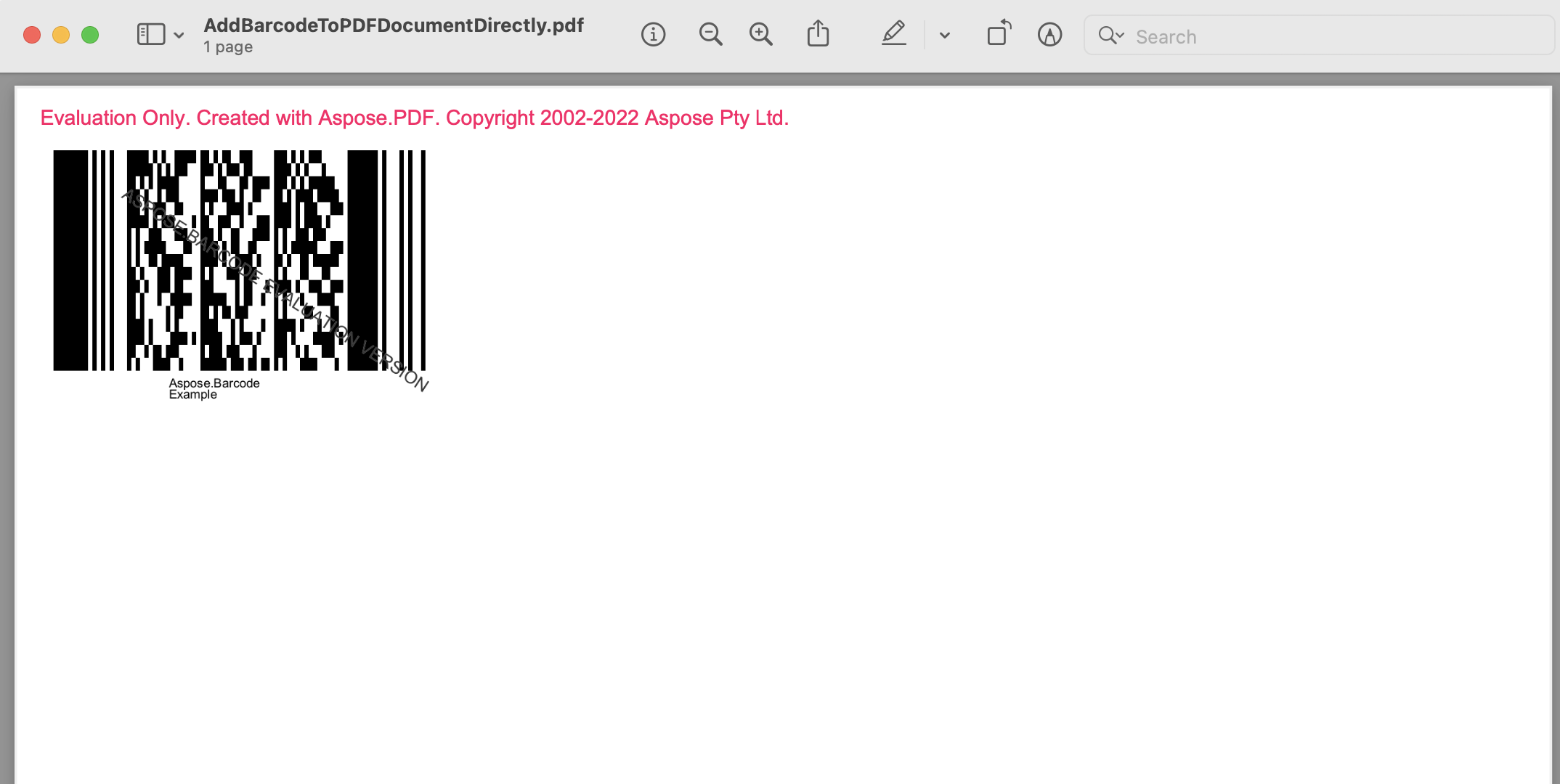streepjescode toevoegen aan PDF