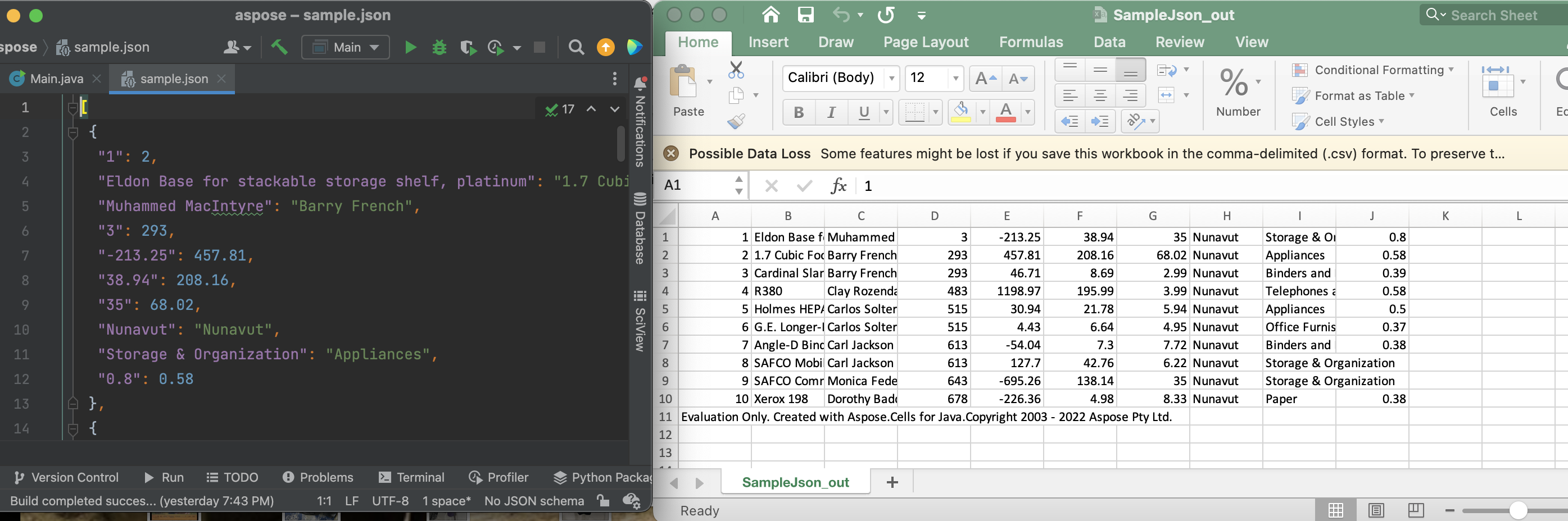 Konwersja JSON do CSV