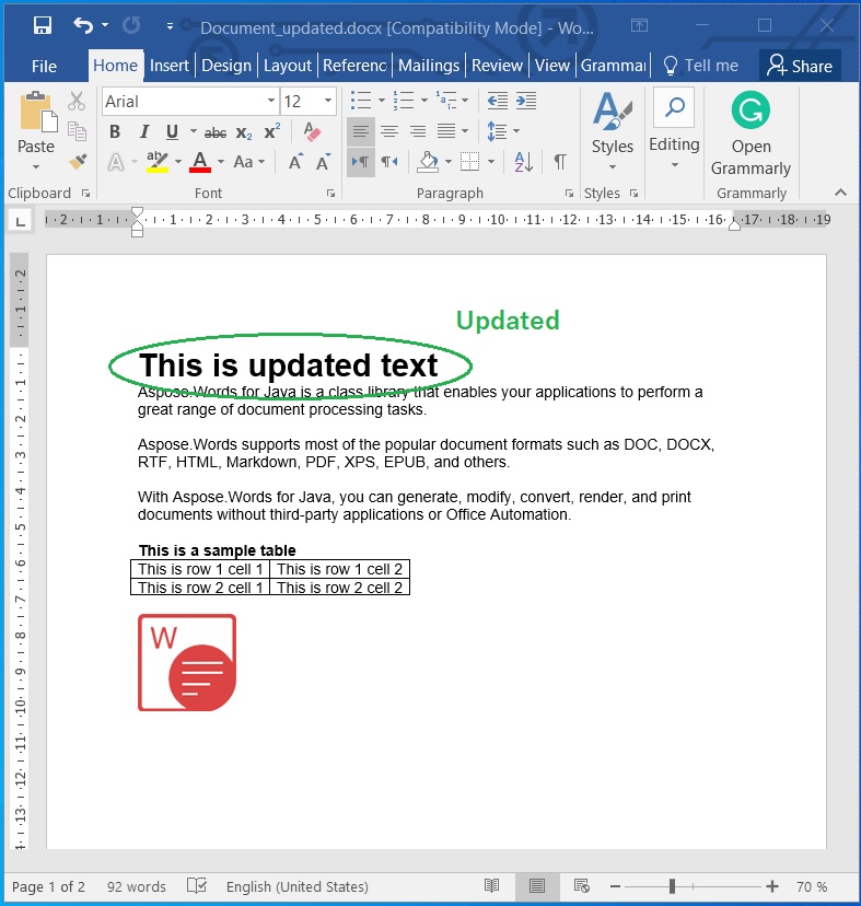 Edytuj lub modyfikuj dokumenty programu Word przy użyciu języka Java