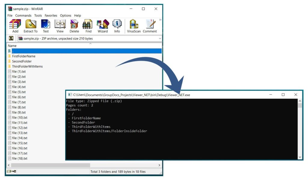 Uzyskaj listę folderów z archiwów ZIP