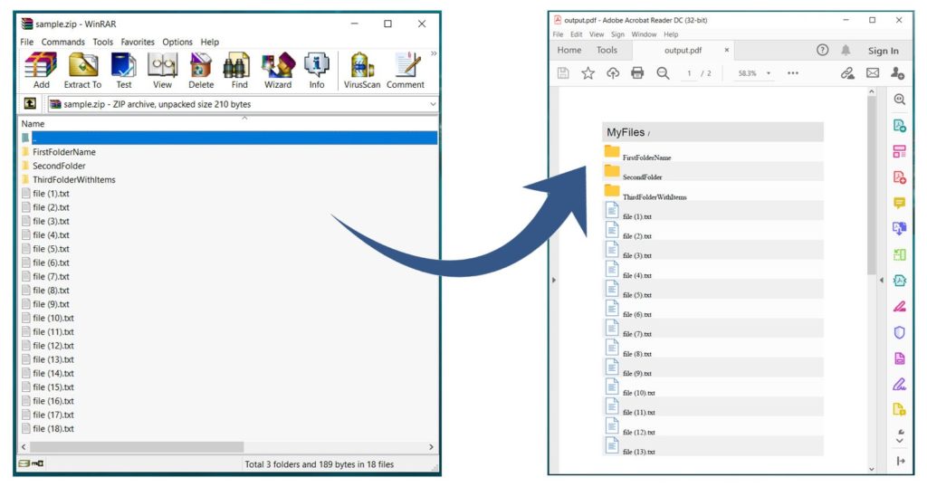 Renderuj i zmieniaj nazwy plików ZIP