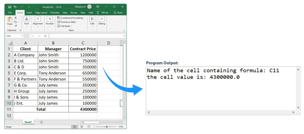 Wyszukaj formułę w programie Excel przy użyciu języka Java.