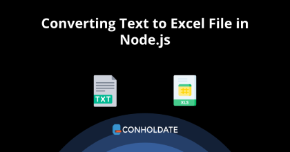 Преобразование текста в файл Excel в Node.js