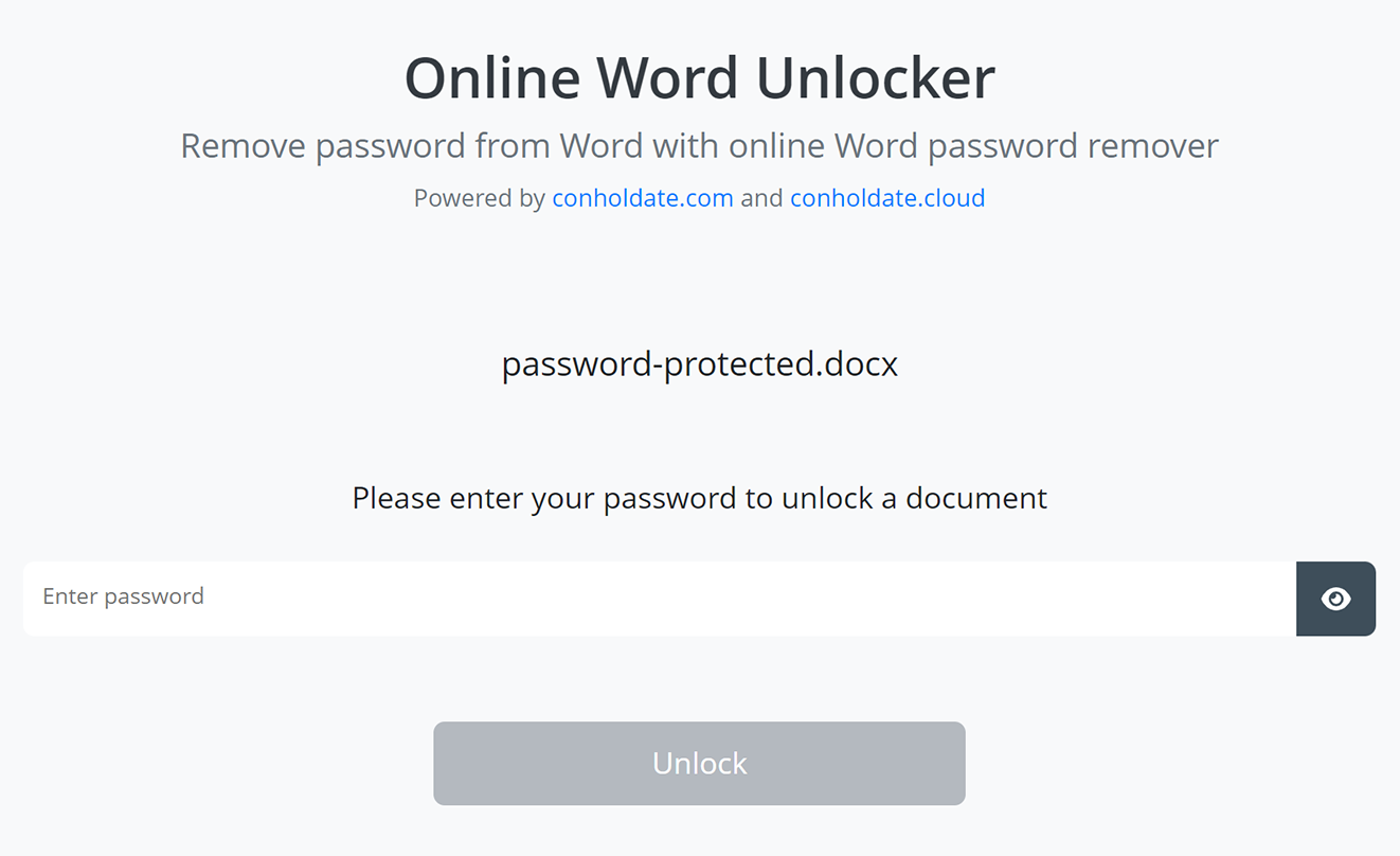 Бесплатная очистка паролей DOCX