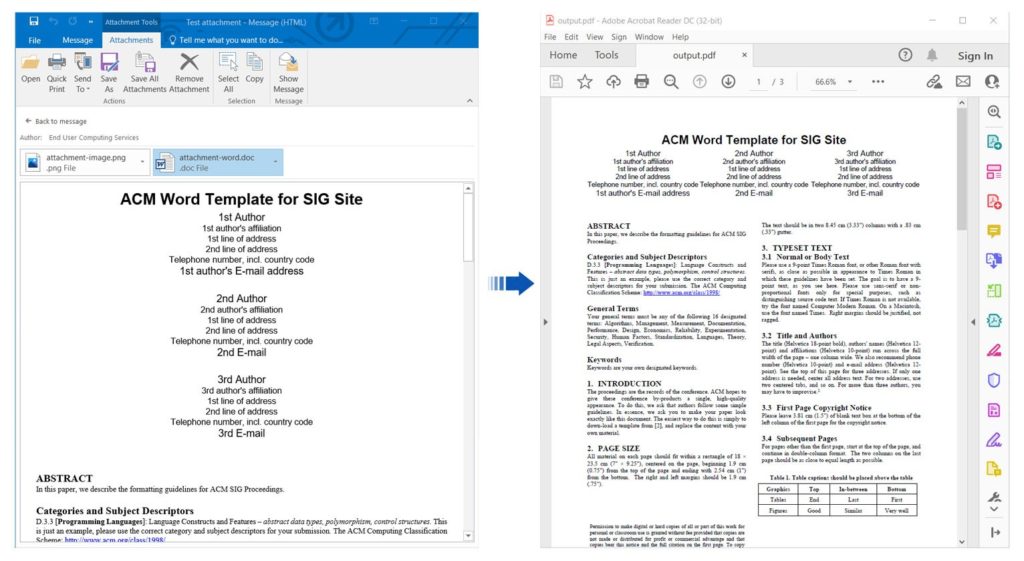 Save attachments as PDF from emails using C#