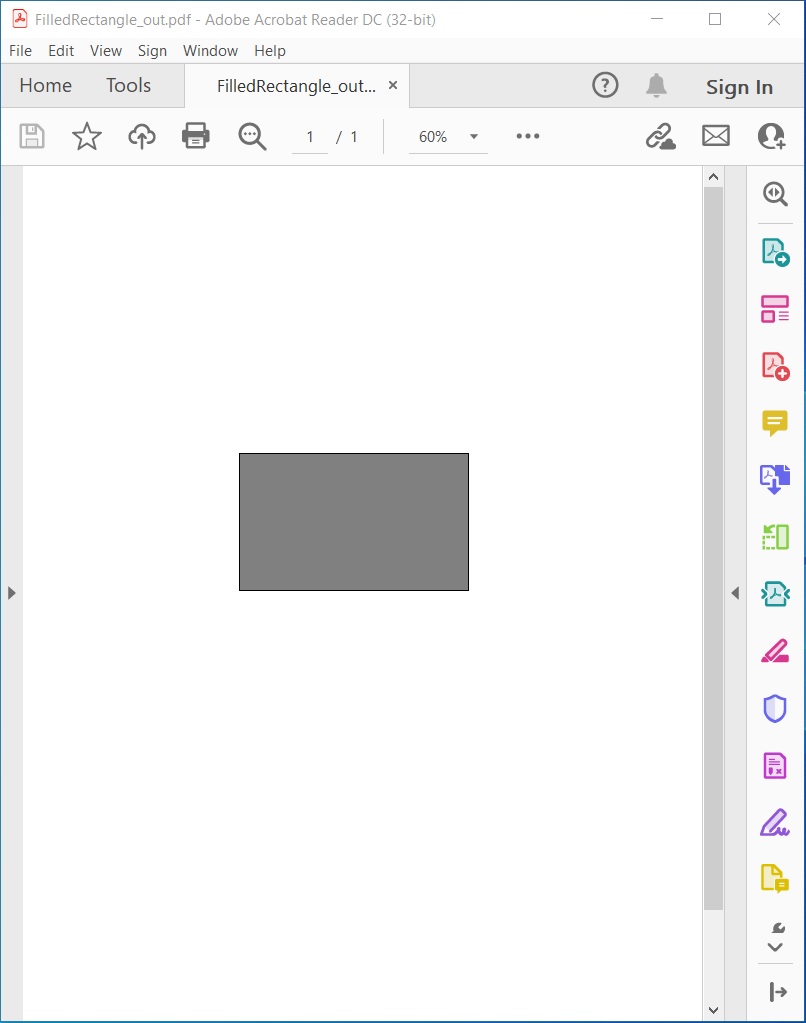 สร้างสี่เหลี่ยมผืนผ้าที่เติมเต็มในเอกสาร PDF โดยใช้ C#