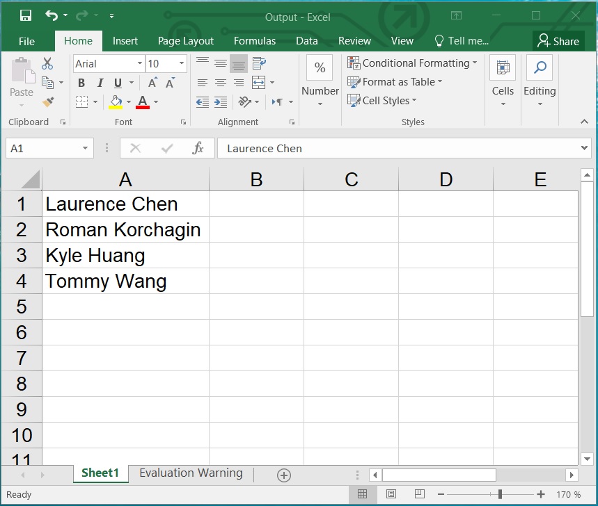 ส่งออกรายการอาร์เรย์ไปยัง Excel ใน Java