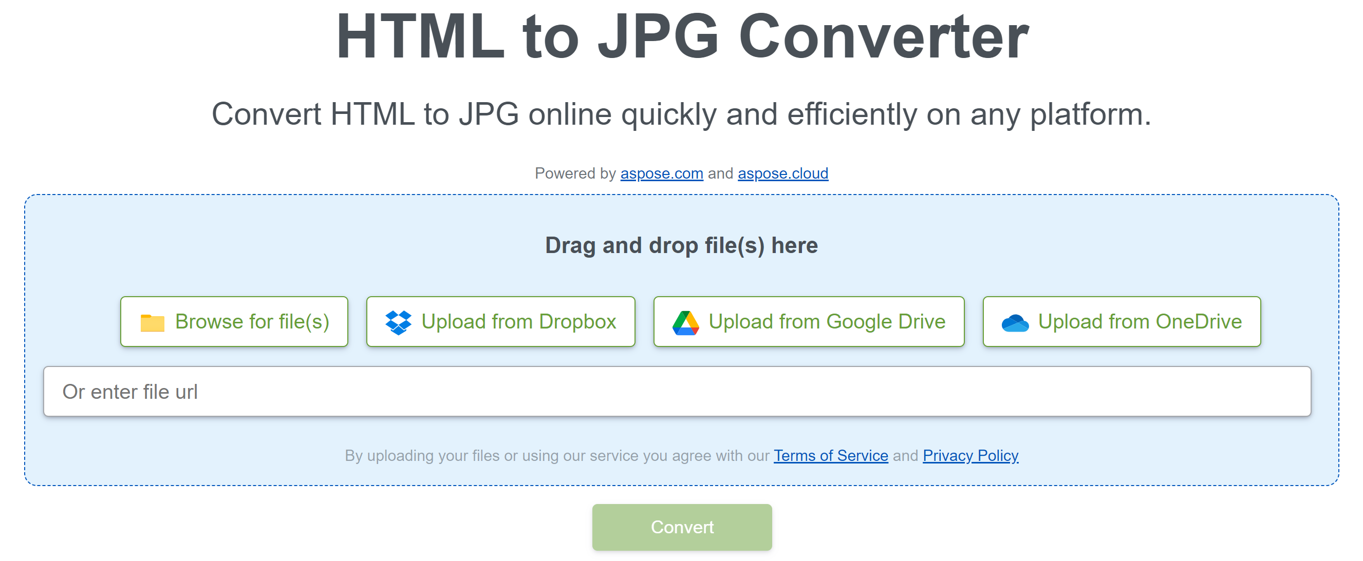 เว็บเพจออนไลน์เป็น JPEG Converter