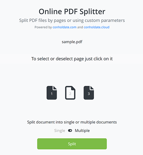 ตัวแยก PDF ฟรี