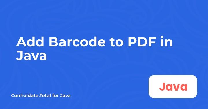Add Barcode to PDF in Java