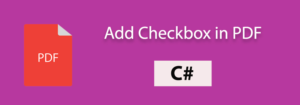 Checkbox in PDF C#