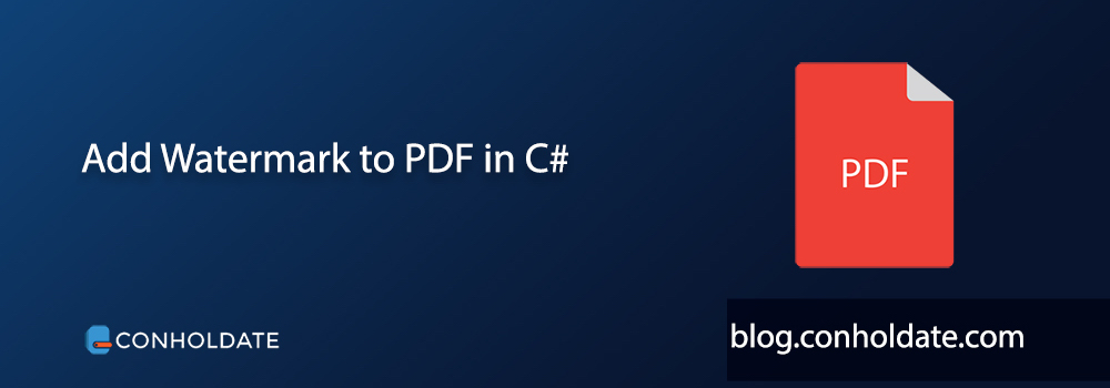 Add Watermark to PDF C#