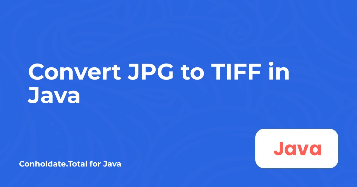 Convert JPG to TIFF in Java