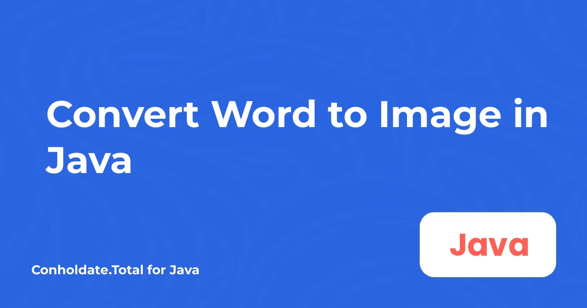 Convert Word to Image in Java