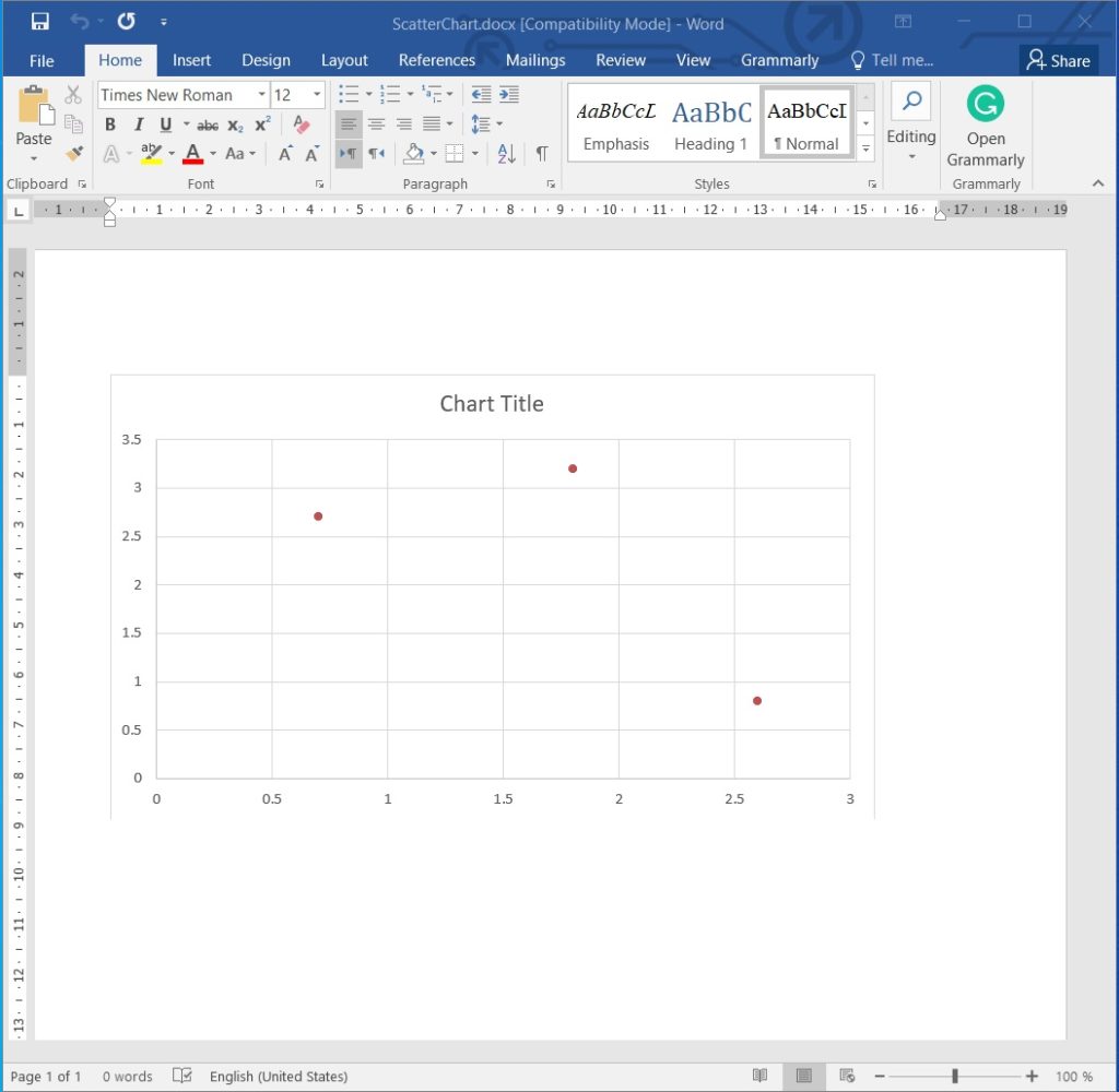 Create Scatter Charts in Word Documents using C#.