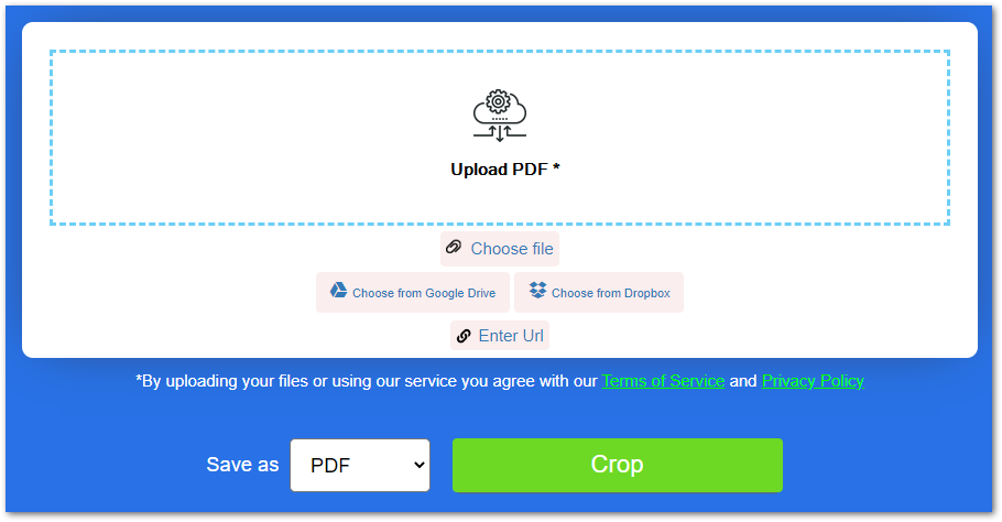 Online Tool to Crop PDF Files