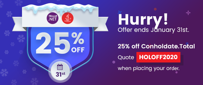 25% Off on Conholdate.Total
