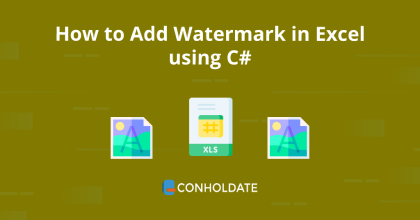 How to Add Watermark in Excel using C#