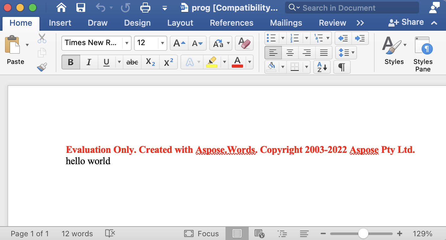 Generate word documents