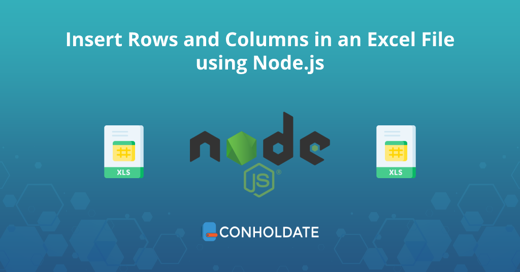 insert rows and columns in Excel files using Node.js