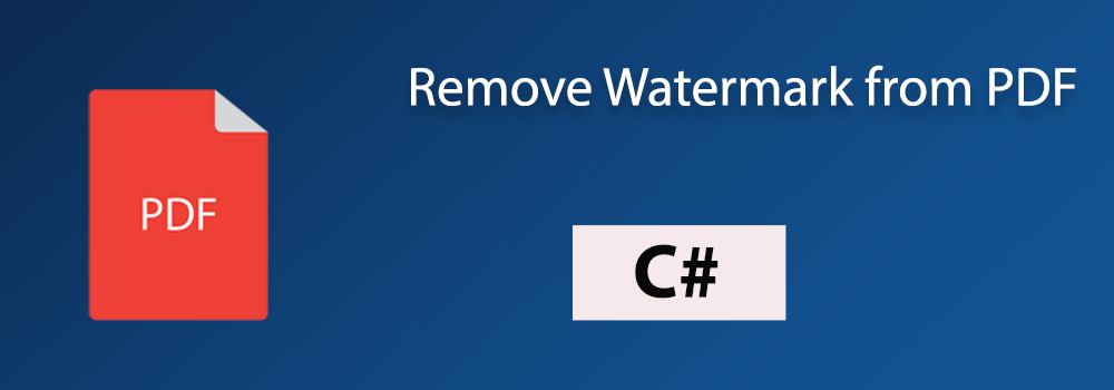 remove watermarks from PDF C#