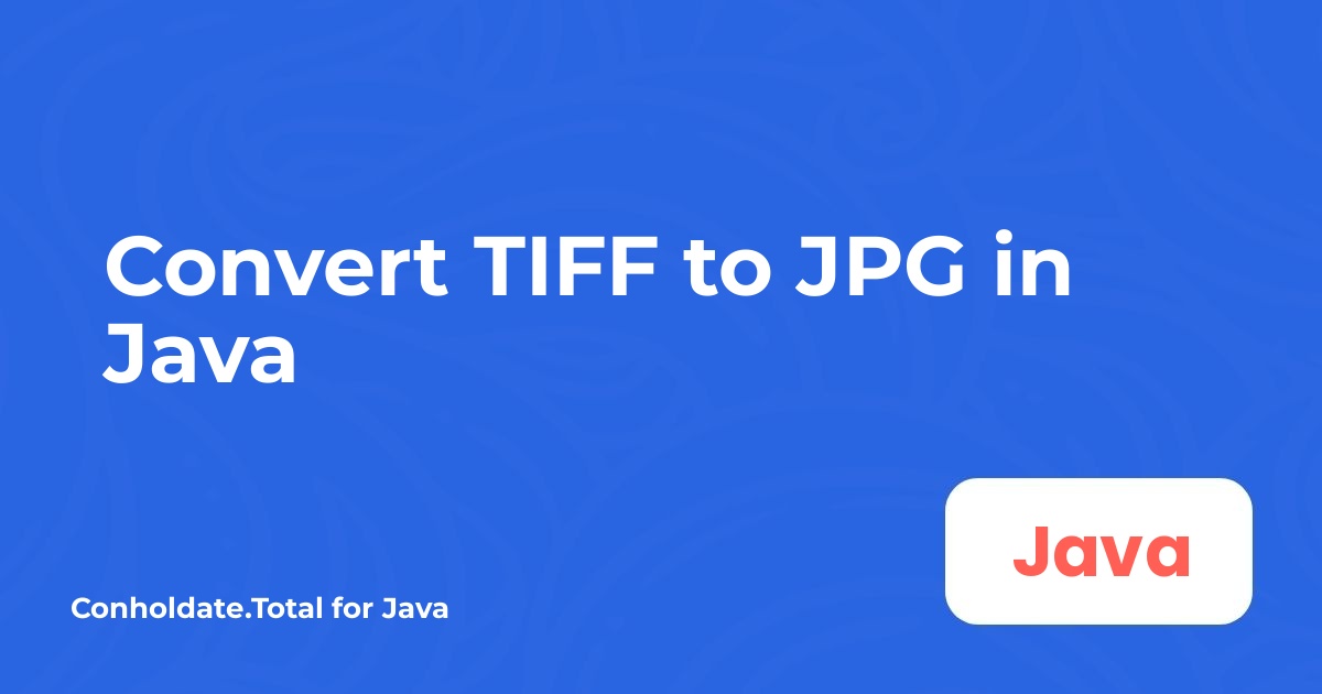 Java'da TIFF'i JPG'ye dönüştür