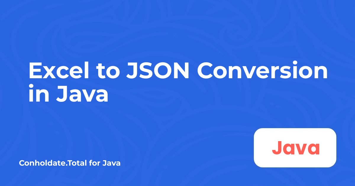 Java'da Excel'ten JSON'a Dönüştürme
