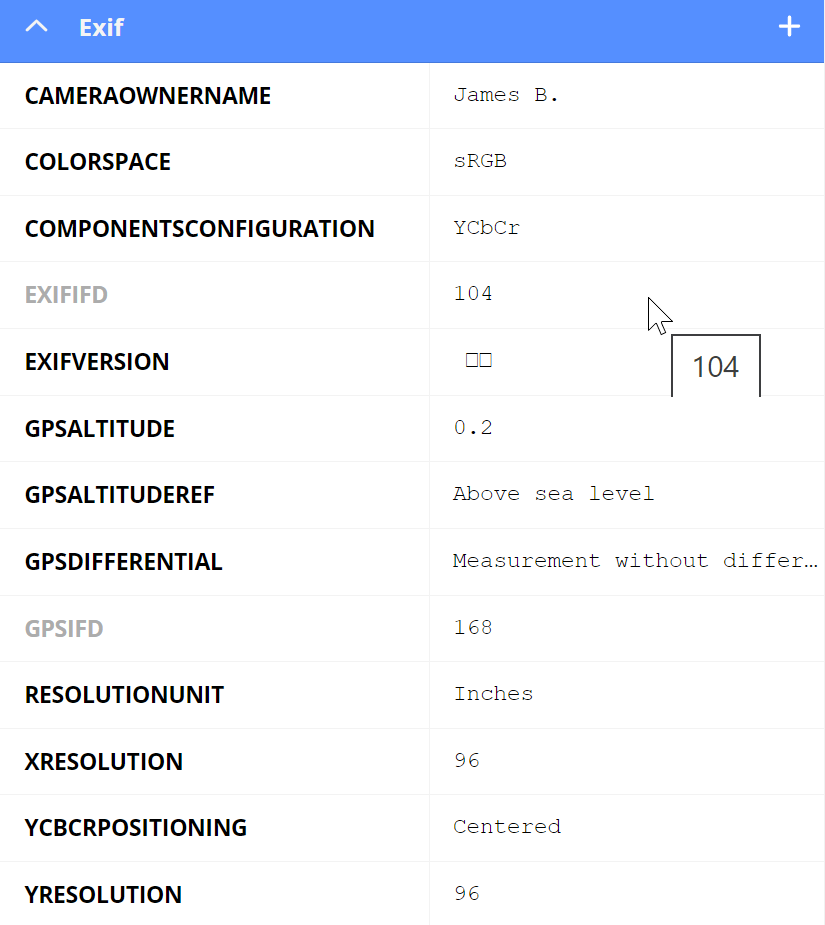 在线 exif 数据查看器